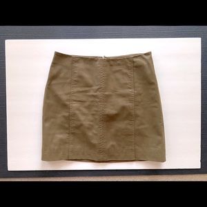 Free people Olive Green faux leather mini skirt
